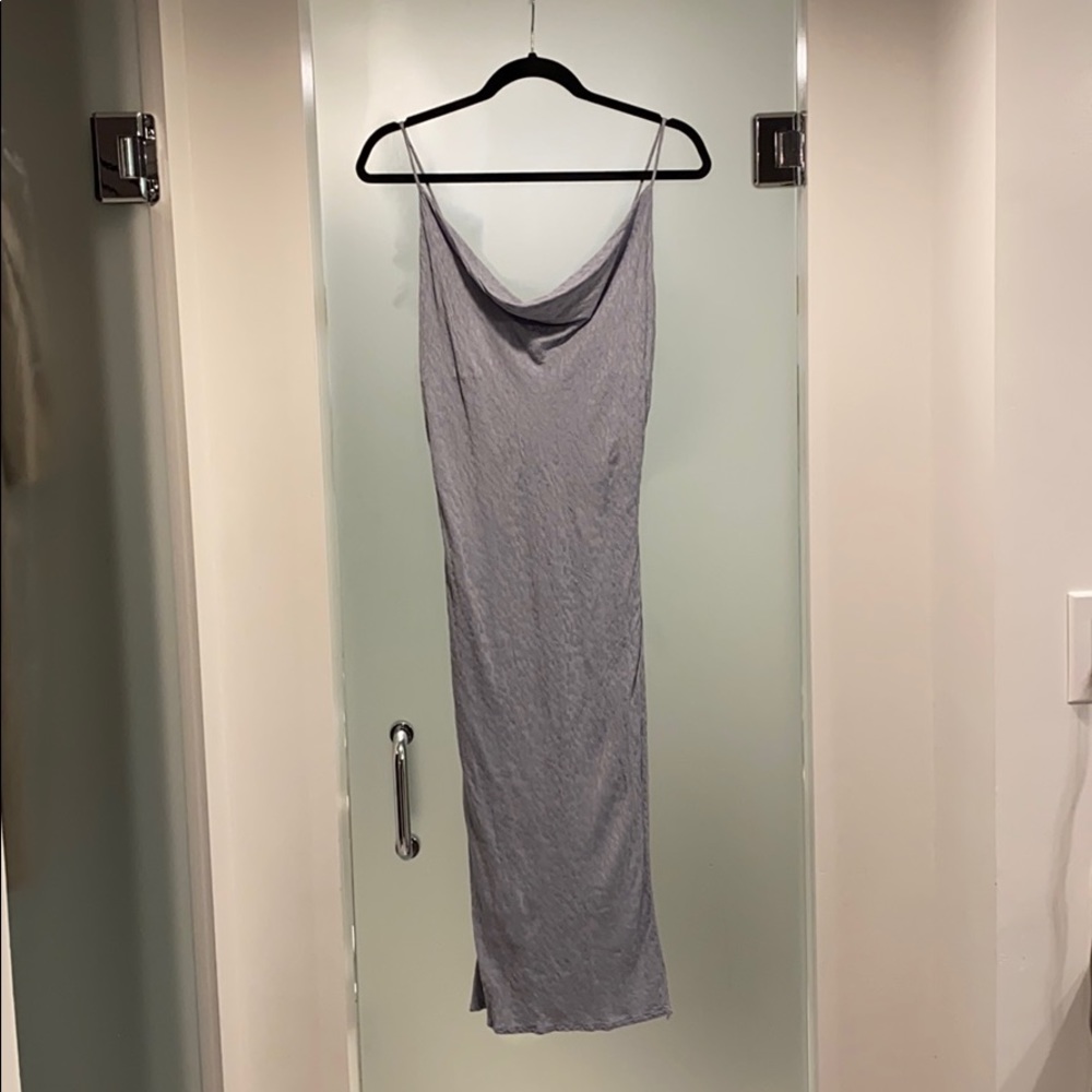 Pastel blue soft slip dress